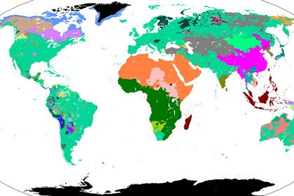 Карта распространения языков являющихся для жителей первым