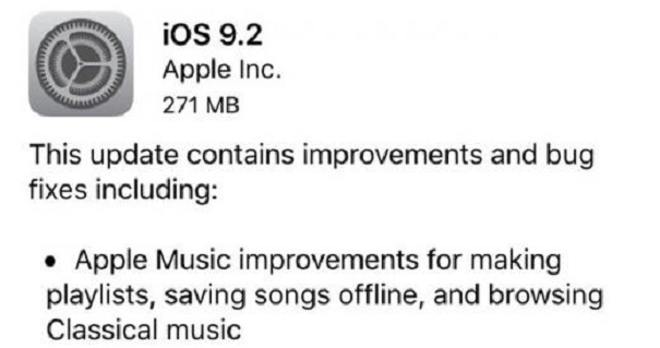 Состоялся заключительный релиз iOS 9.2