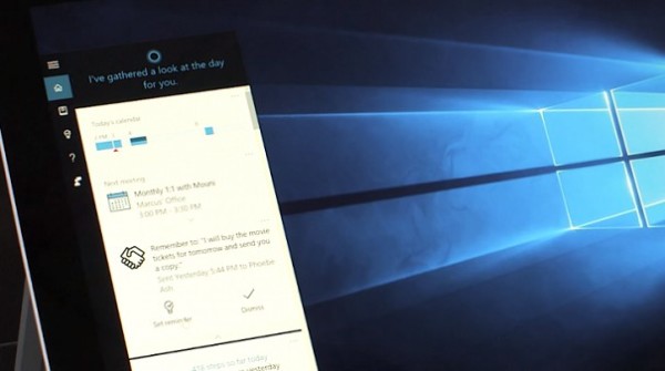 Читающая письма Cortana и обновление приложений на Windows 10