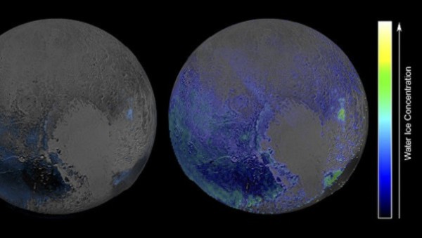 Водяной лёд покрывает половину Плутона