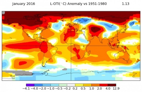 Климатологи: январь 2016-ого стал самым теплым за последние 135 лет