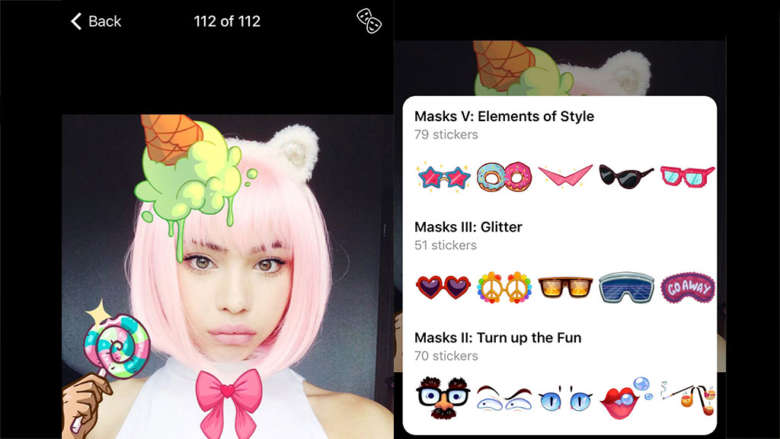 В Telegram появилась возможность добавлять маски и анимации