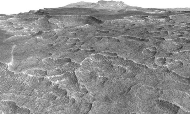 Самые большие залежи льда на Марсе