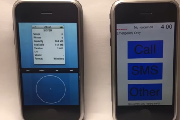 В сети интернет появился ролик с ранними версиями первого iPhone