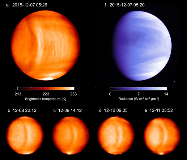 Японский зонд «Акацуки» зафиксировал огромные волны на Венере