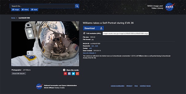 NASA откроет библиотеку изображений из космоса