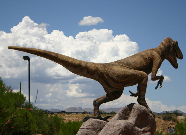 Слишком тяжелый хвост поставил динозавров на две ноги