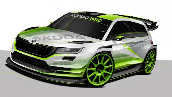 Фото внедорожника Skoda Kodiaq WRC появилось в Сети