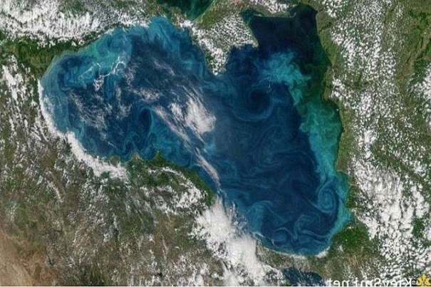 Над Черным морем показались бирюзовые вихри: фото из космоса