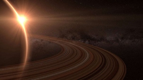 NASA показало первое фото рассвета на Сатурне