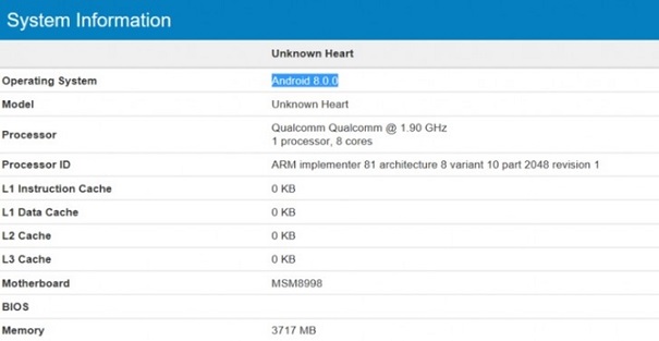 Флагманский нокиа 8 на базе андроид 8.0 замечен в базе бенчмарка