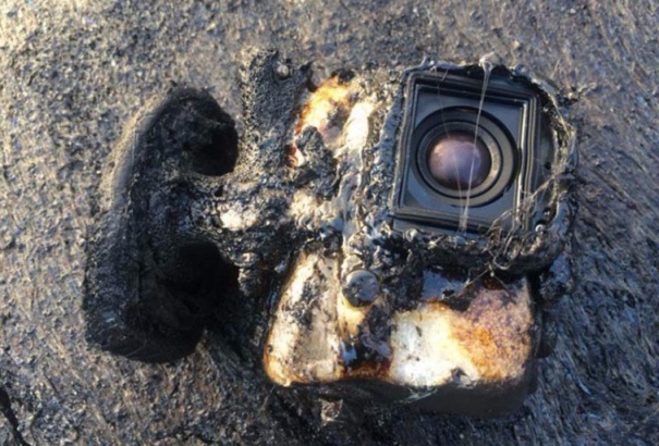 Камера GoPro уцелела после купания в лаве