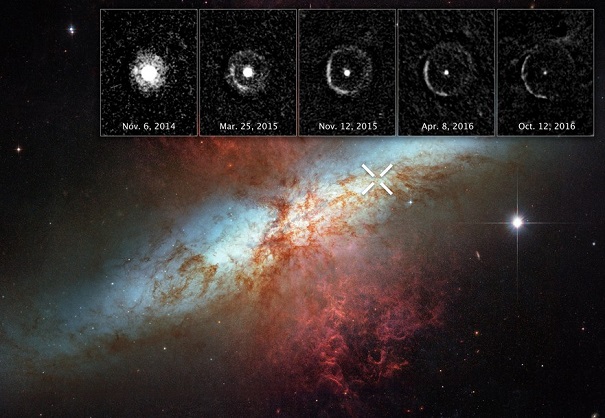 Астрономы показали взрыв ближайшей к Земле сверхновой