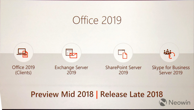 Microsoft анонсировала Office 2019