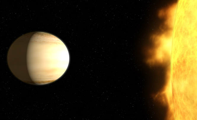 Ученые NASA обнаружили огромную планету с «водной» атмосферой