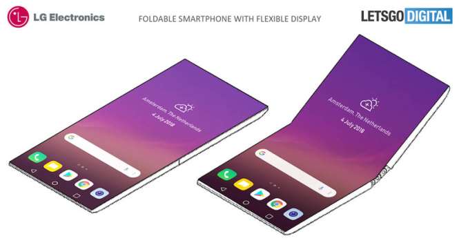 LG запатентовала смартфон со складным экраном