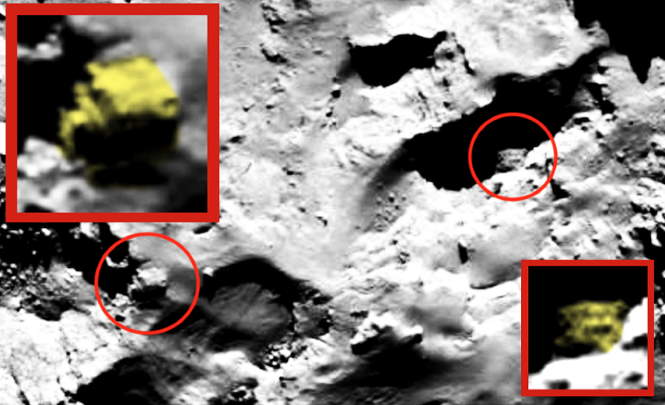 Два «инопланетных корабля» увидели на комете Чурюмова-Герасименко