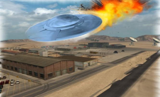 Видео крушения НЛО над Зоной 51 попало в сеть