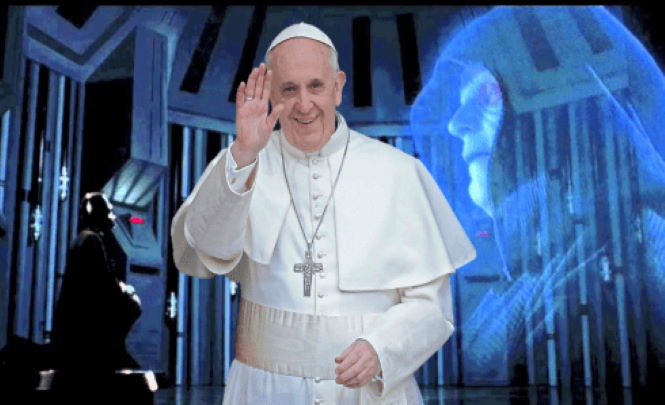 Вместо Папы Франциска теперь голограмма?