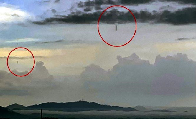 Два цилиндрических НЛО появились в небе Малайзии