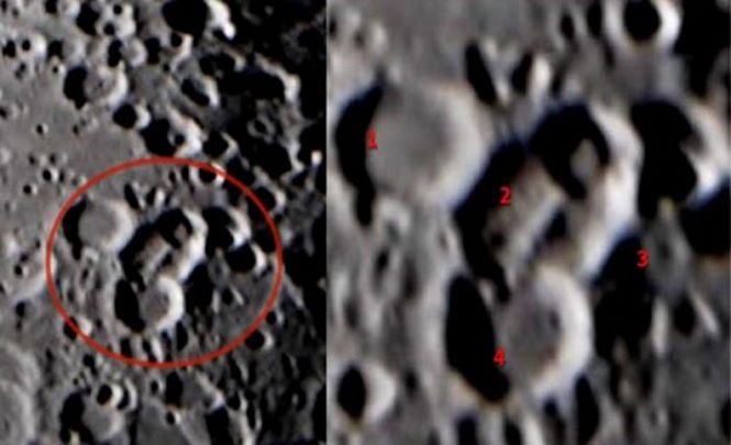 Астроном снял несколько искусственных сооружений на Луне