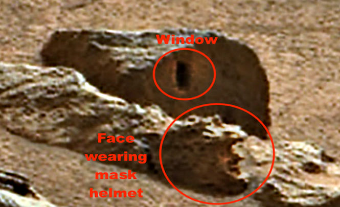 На Марсе найдены инопланетный гриб, окно, структура и лицо ацтека
