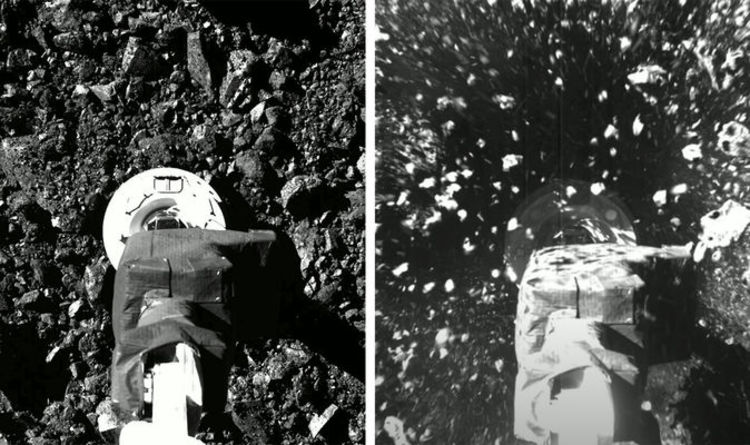 Новости НАСА: Изображения показывают момент приземления OSIRIS-REx на астероид Бенну для сбора образцов