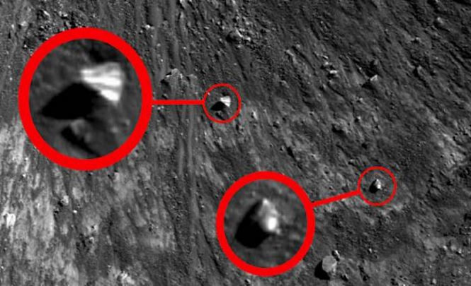 Пирамидальные НЛО обнаружены на Луне