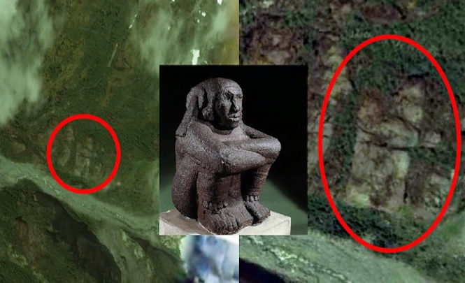 Гигантскую фигуру ацтека-пришельца обнаружили в Южной Америке