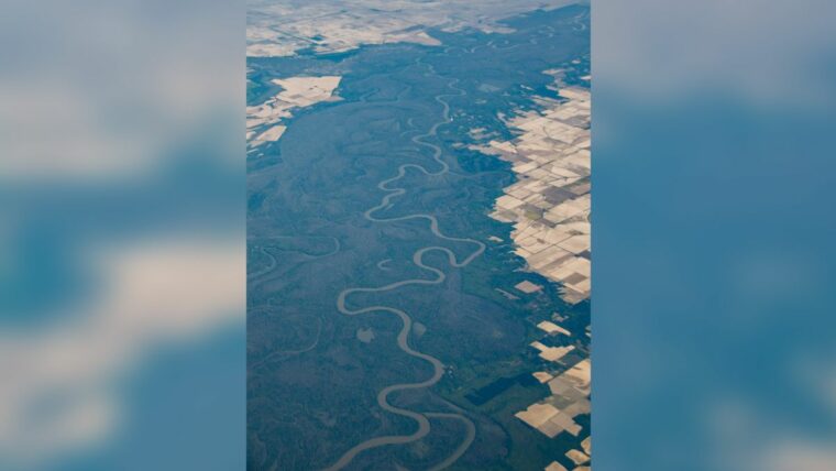 Как показывают спутниковые снимки, реки в США меняют цвет с синего на желто-зеленый