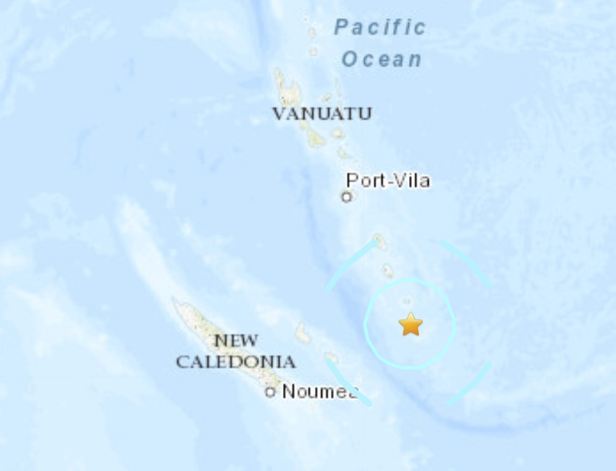 Сильное землетрясение M6.1 обрушится на Вануату 8 января 2021 года