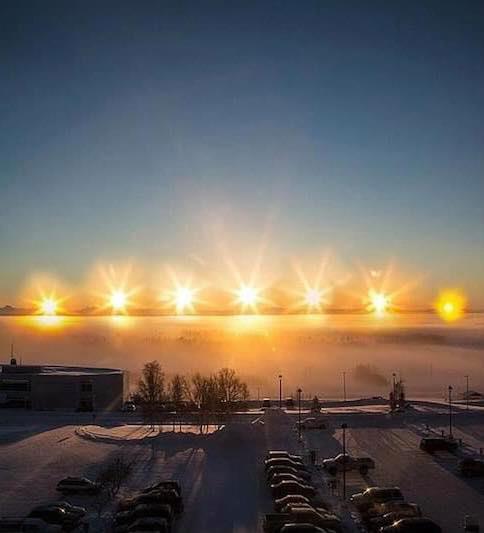 Солнце только что взошло недавно в Уткиагвике, Аляска (бывший Барроу), впервые за 2 месяца!