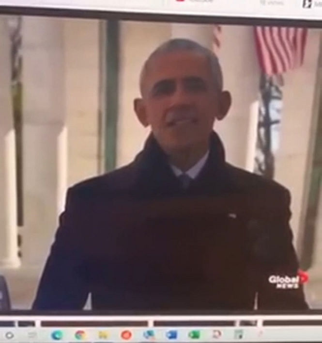 На инаугурацию 20-го января приходила голограмма Барака Обамы?