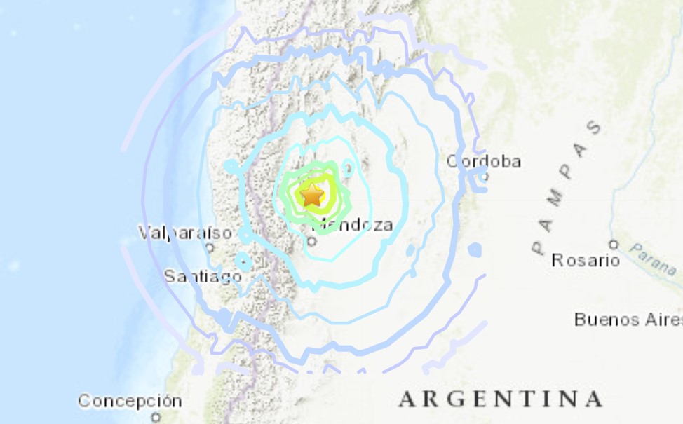 Землетрясение M6.4 повредило части Аргентины и Чили 18 января, землетрясение M6.4 повредило части Аргентины и Чили 18 января видео, argentina terremoto, argentina terremoto video 18 января