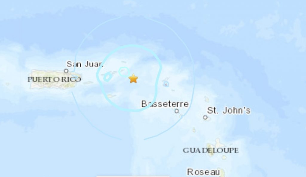 Землетрясение M5.4 произошло около Виргинских островов США 24 января, землетрясение M5.4 произошло около Виргинских островов США 24 января 2021 года, землетрясение M5.4 произошло около Виргинских островов США 24 января видео, землетрясение M5.4 произошло вблизи Виргинские острова США на карте 24 января