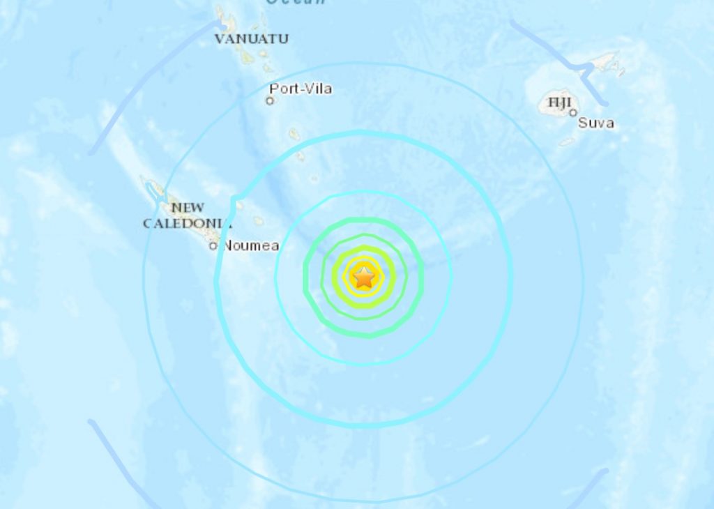 Землетрясение M7.7 Острова Лоялти, Новая Каледония