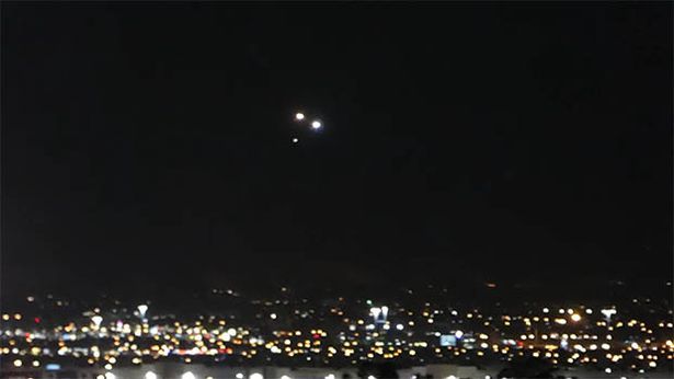 Треугольный НЛО над Лас-Вегасом