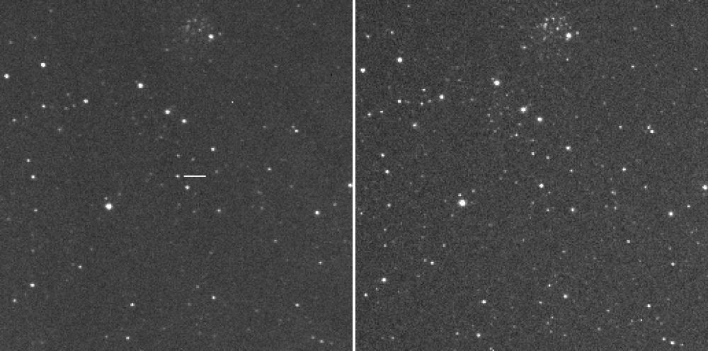 Эти два изображения были сделаны астрономом-любителем Юдзи Накамурой. Слева вы видите яркую новую звезду посередине. Правый снимок, в свою очередь, был сделан за четыре дня до его появления. Предоставлено: Юджи Накамура.