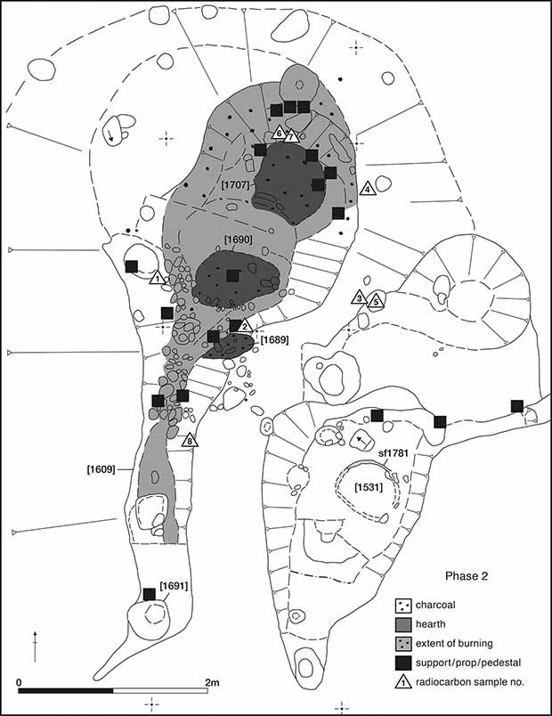 План территории комплекса соляных копей раннего неолита (горизонт 2). Предоставлено: Стивен Дж. Шерлок / Antiquity, 2021 год.