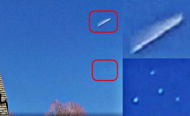Беспилотник снял НЛО, пролетающий над домом