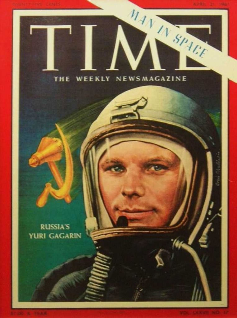 Первая страница Time после первого полета человека в космос. Предоставлено: журнал Time.