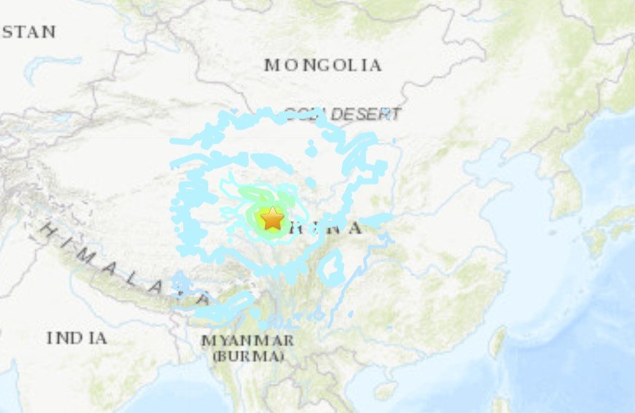 Землетрясение M7.4 Китай 21 мая 2021 года, землетрясение M7.4 Китай 21 мая 2021 года видео, землетрясение M7.4 Китай на карте 21 мая 2021 года, землетрясение M7.4 Китай 21 мая 2021 года фото