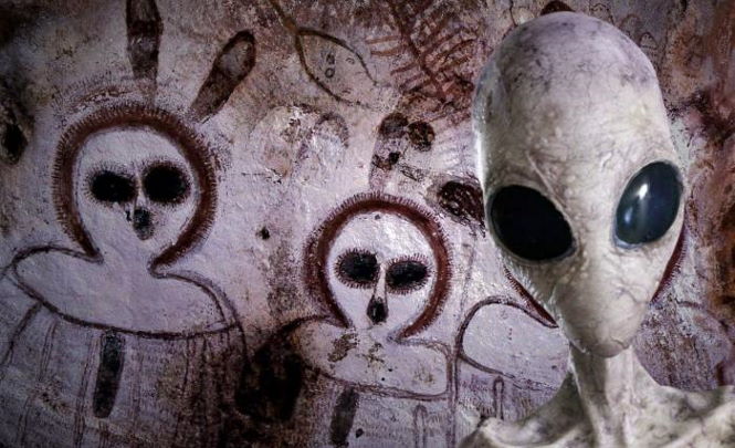 Древние рисунки с изображением инопланетян