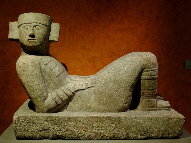 Чакмул майя из Чичен-Ицы выставлен в Национальном музее антропологии.