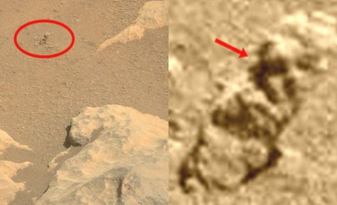 Марсоход снял человекоподобную фигуру