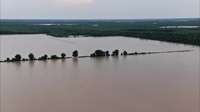 наводнение на севере Миссисипи, видео о наводнении на севере Миссисипи, наводнение на севере Миссисипи в июне 2021 года, наводнение на севере Миссисипи, сельское хозяйство