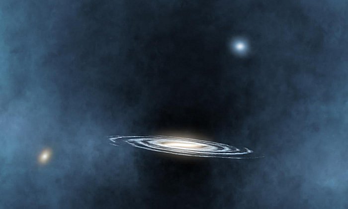 Художественная композиция сверхмассивной черной дыры, регулирующая эволюцию ее окружения. Предоставлено: Габриэль Перес Диас, SMM (IAC) и Дилан Нельсон (Illustris-TNG).