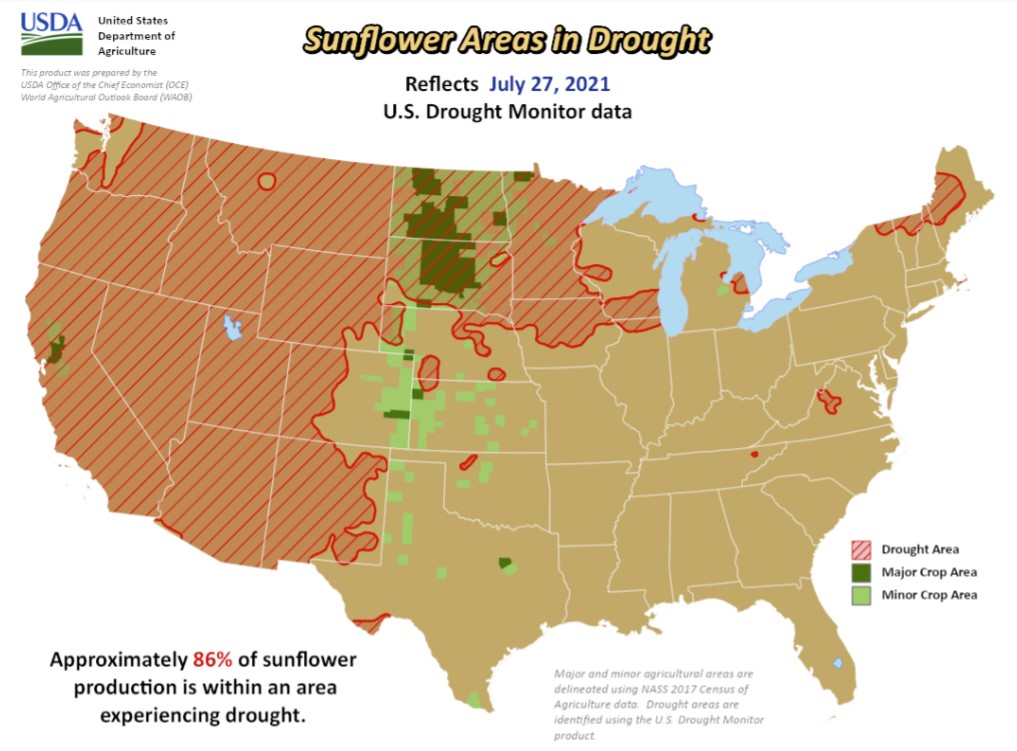 посевы против засухи карта сша, карта посевов против засухи в сша, засуха в сша влияет на посевы в США