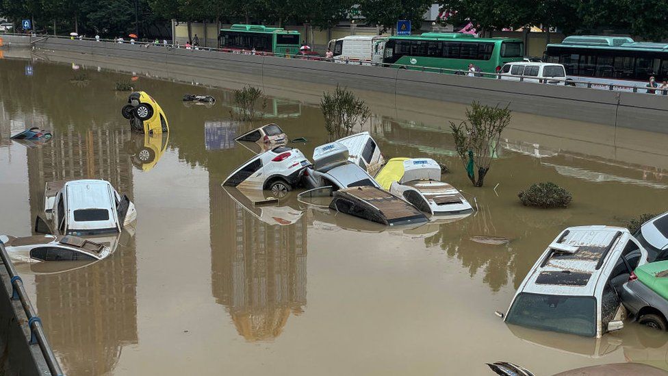 чрезвычайные наводнения в провинции Хэнань, Китай, июль 2021 г., наводнение в провинции Хэнань, наводнение в провинции Хэнань
