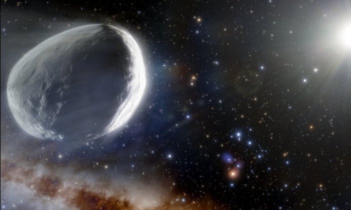Иллюстрация кометы Бернардинелли-Бернштейна. Предоставлено: Национальный научный фонд.